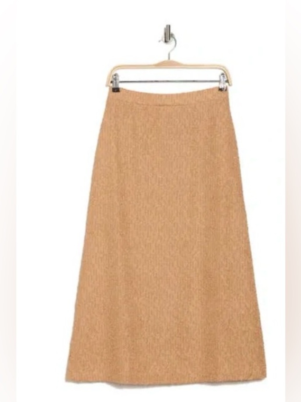 Melloday Classic Camel A-Line Womens Skirt - Camel, Size L, NWT